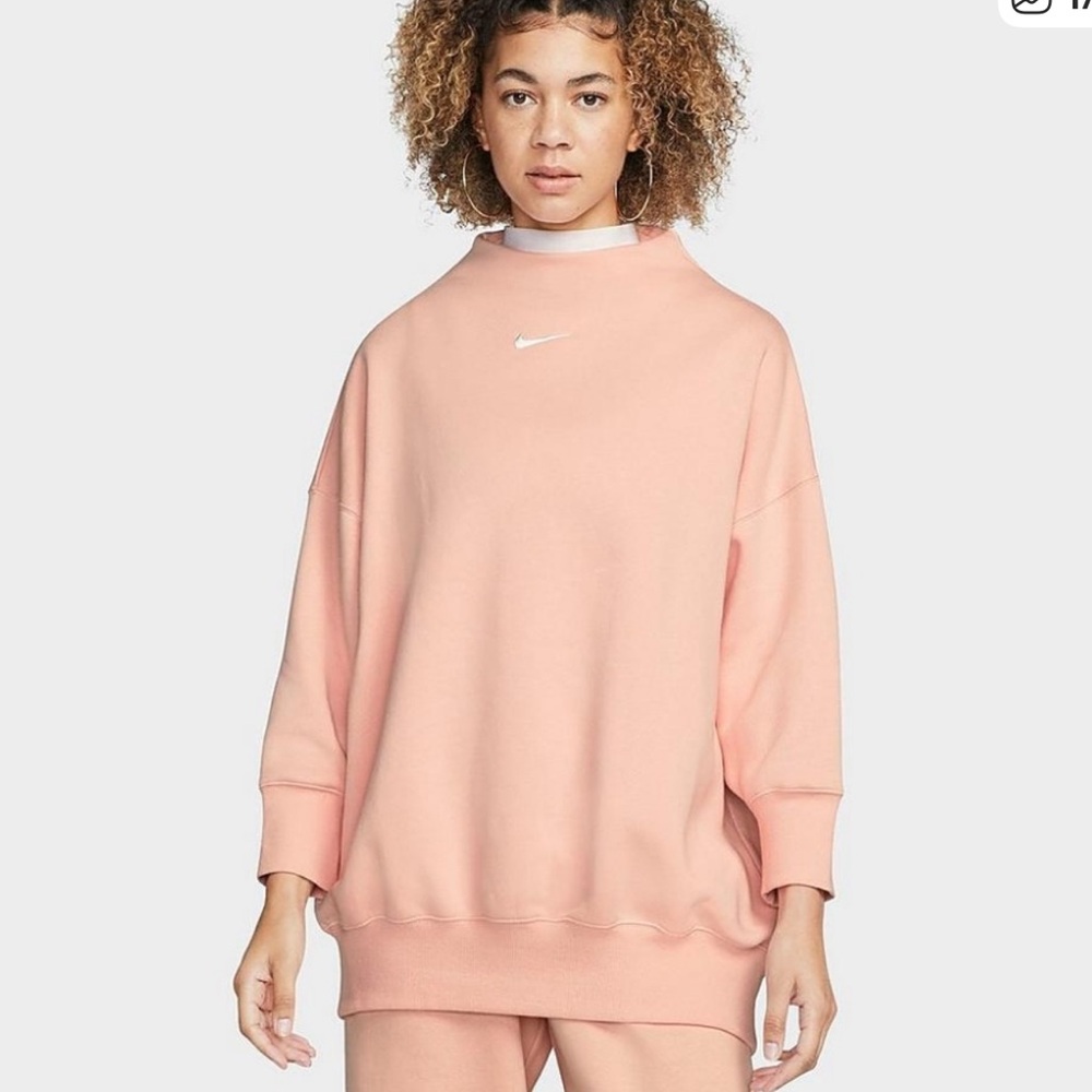 Nike NSW Pheonix Fleece Over-Sizes Mock Neck Cropped Sleeve
